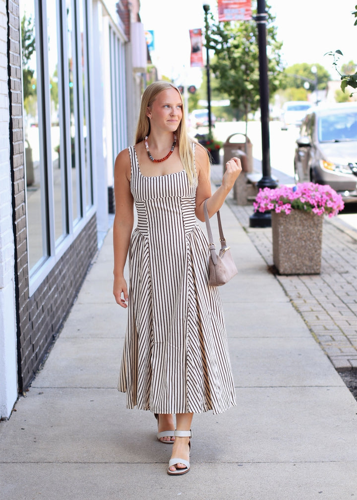 The Capri Midi Stripe Dress