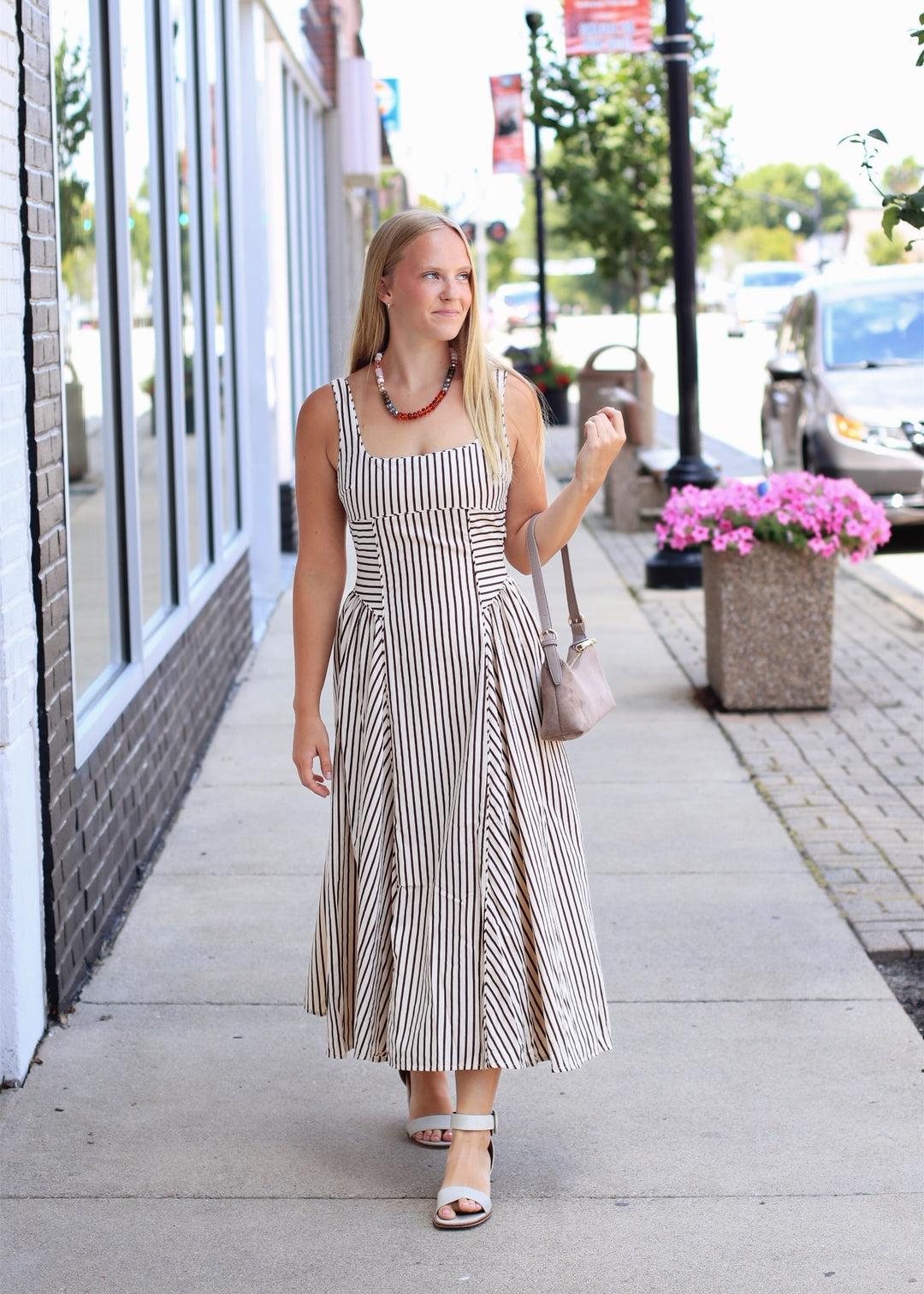 The Capri Midi Stripe Dress
