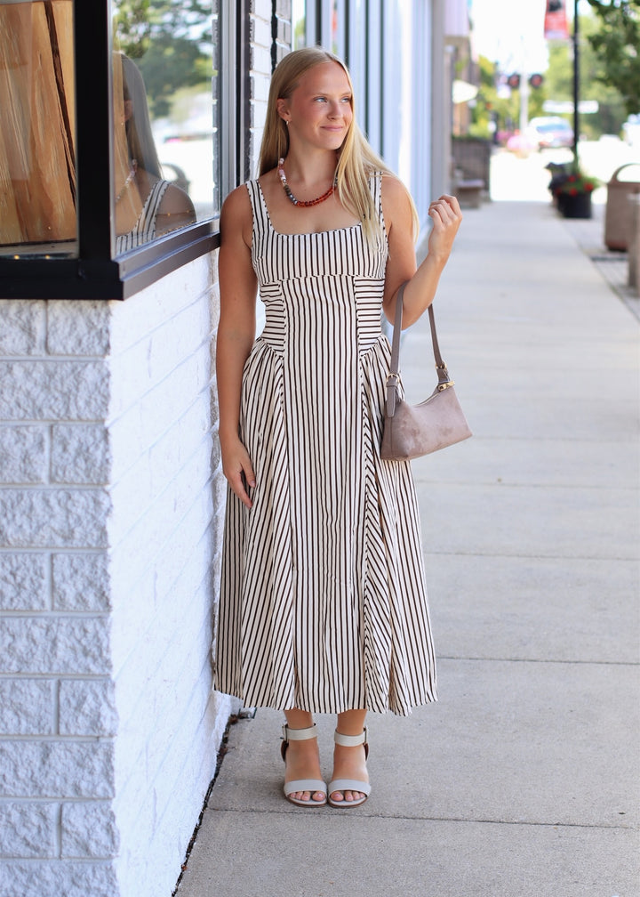 The Capri Midi Stripe Dress