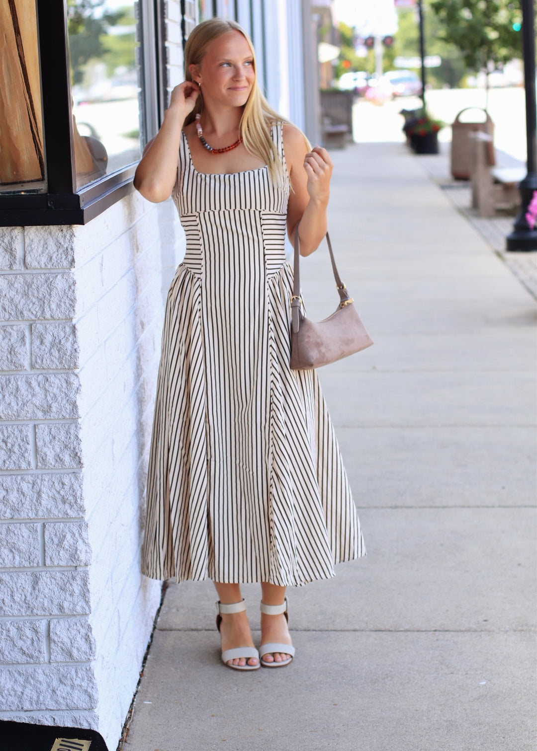 The Capri Midi Stripe Dress