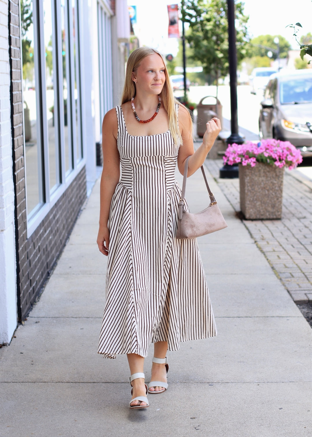 The Capri Midi Stripe Dress