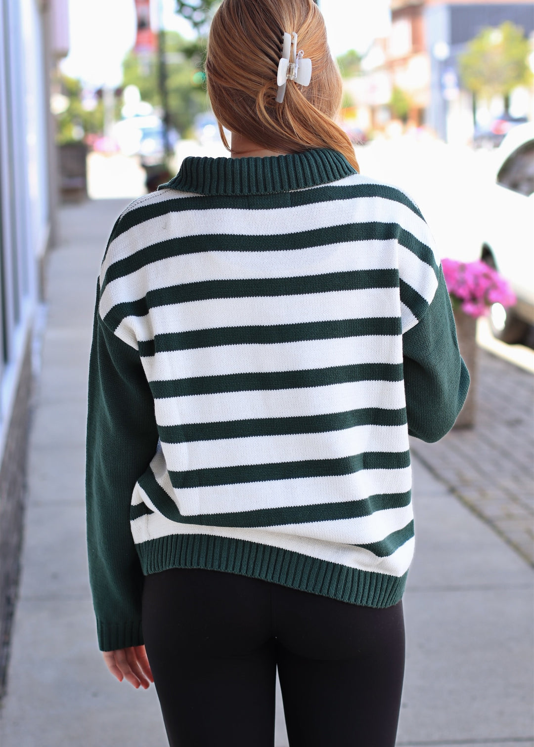 Evergreen Days Classic Half Zip Sweater