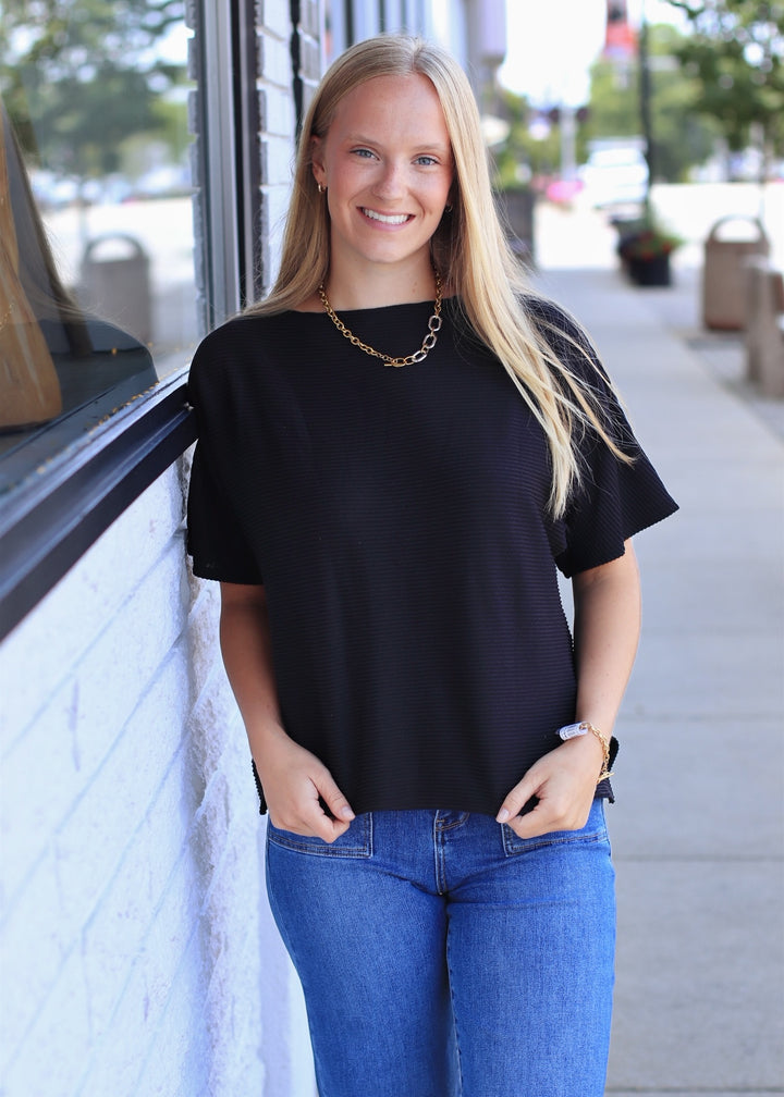 The Midnight Ribbed Top