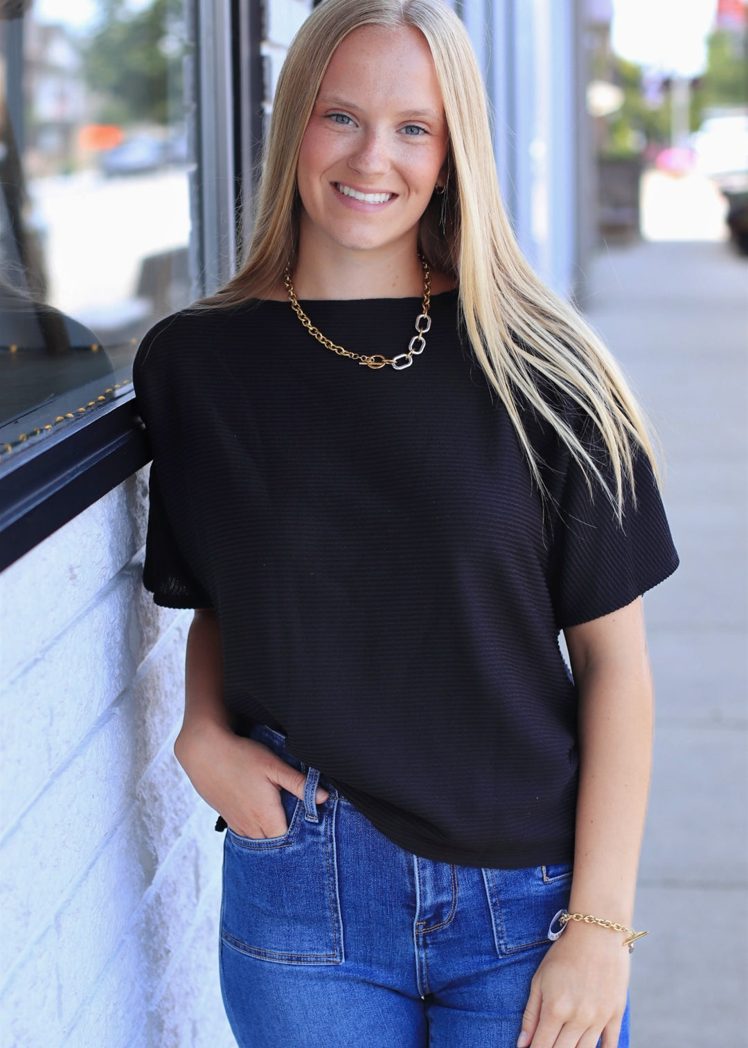 The Midnight Ribbed Top