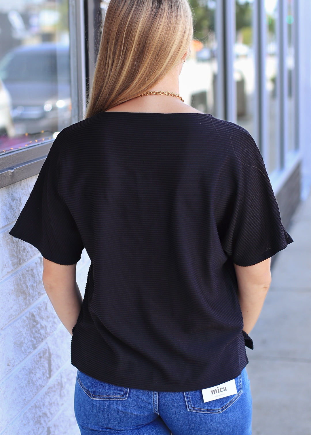 The Midnight Ribbed Top