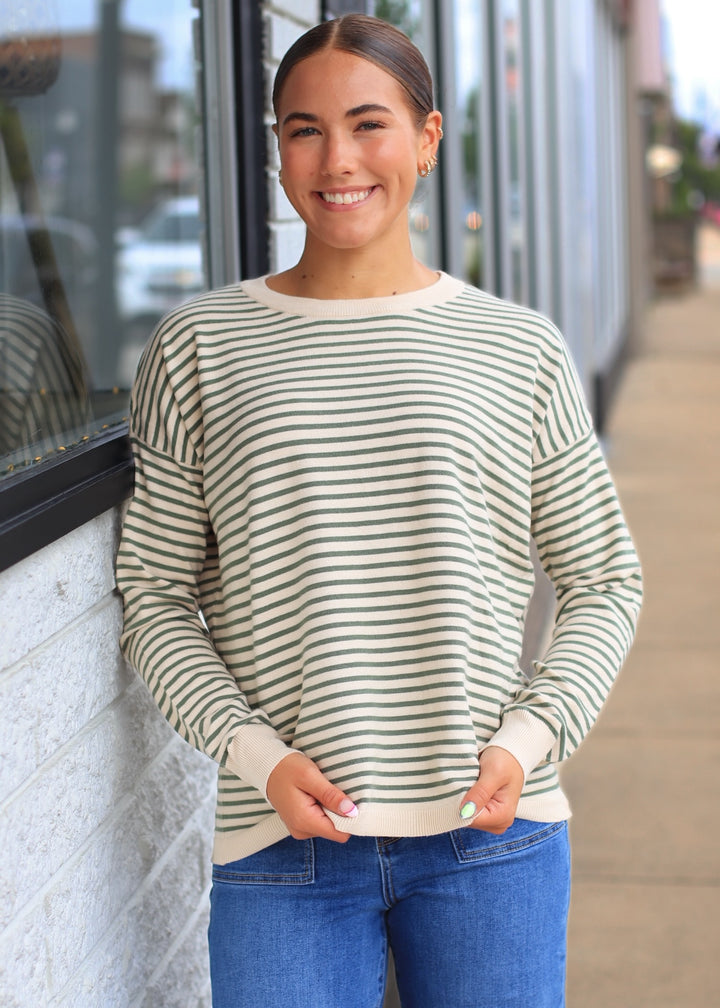 The Brookhaven Sweater in Olive