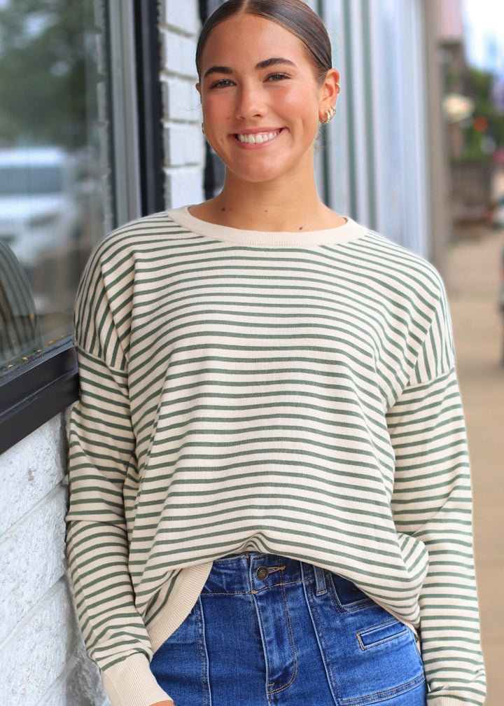 The Brookhaven Sweater in Olive