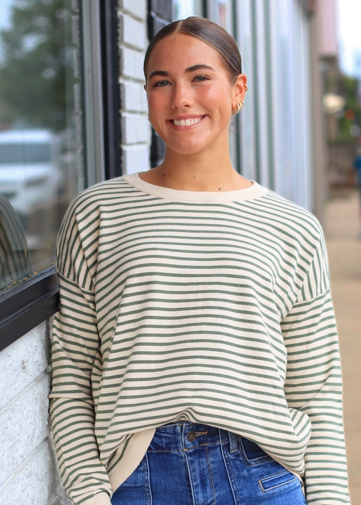 The Brookhaven Sweater in Olive