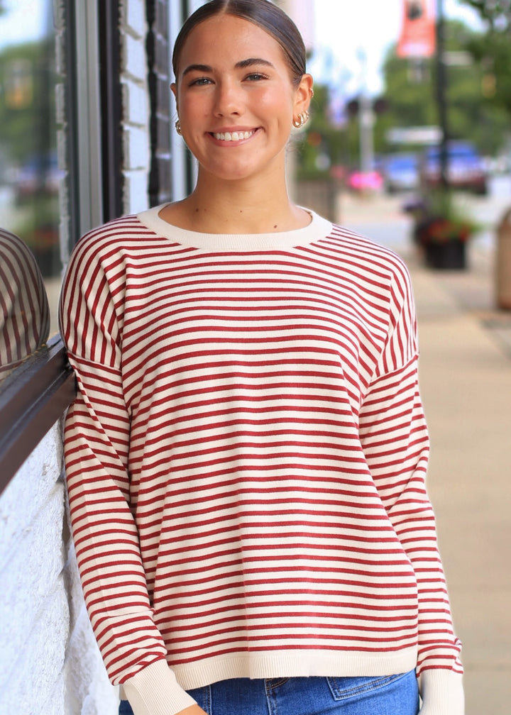 The Brookhaven Sweater in Burgundy