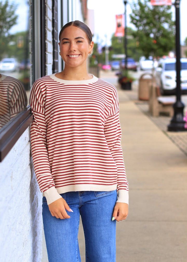 The Brookhaven Sweater in Burgundy