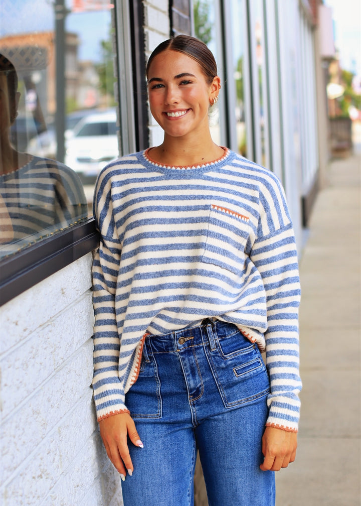 The Prescott Sweater – Denim