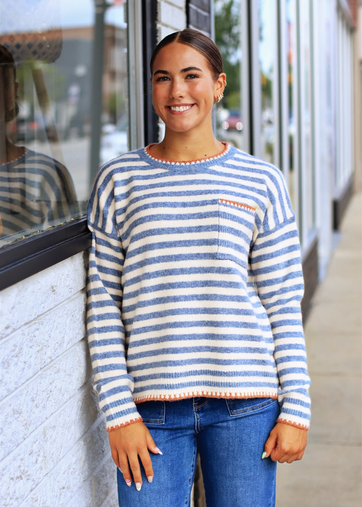 The Prescott Sweater – Denim