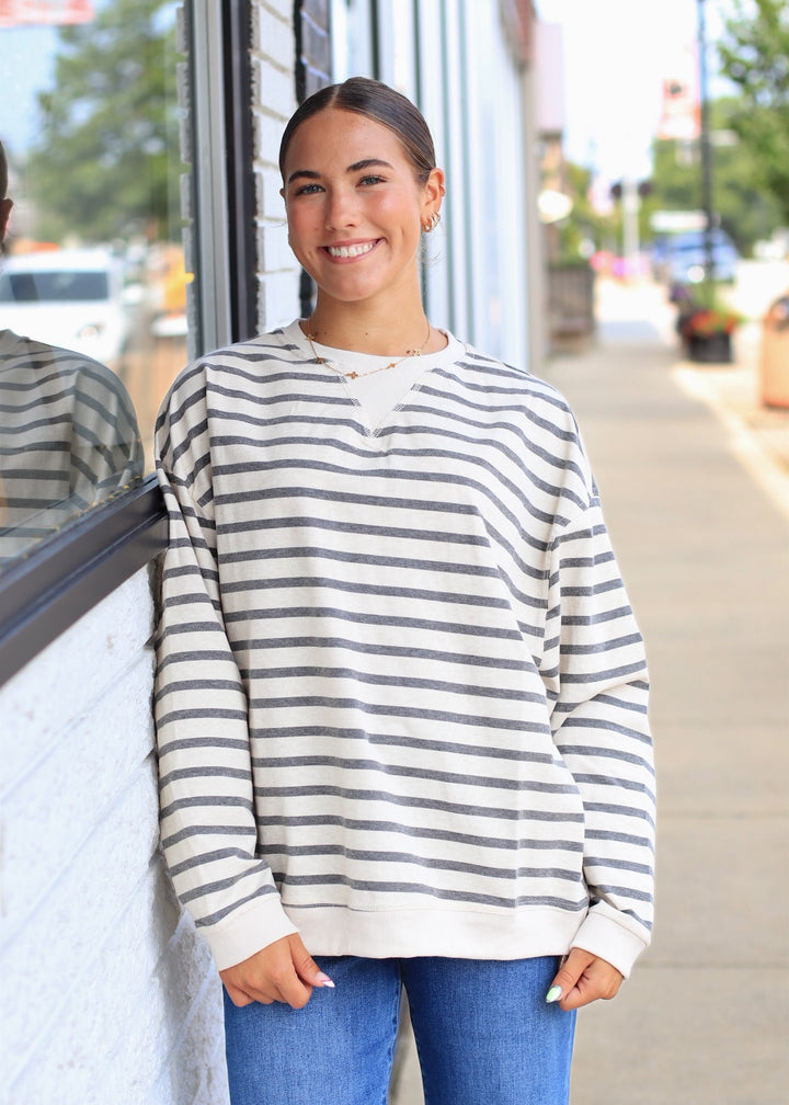 The Ashby Striped Long Sleeve Pullover