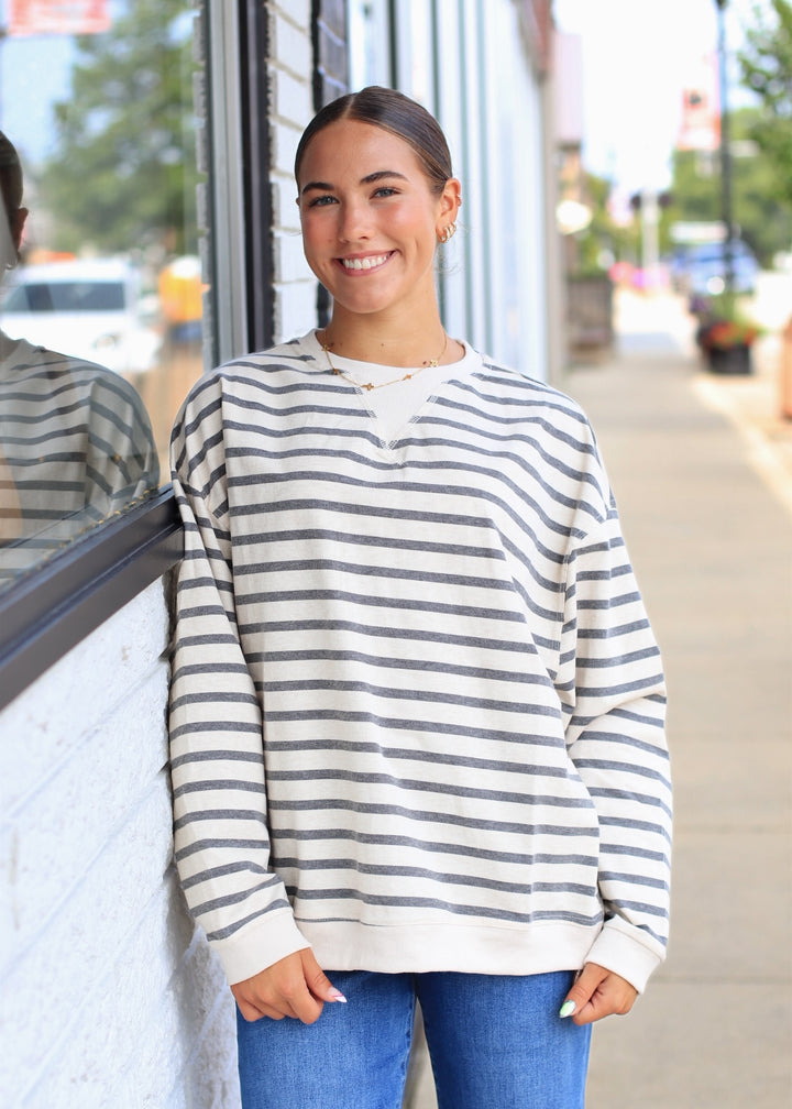 The Ashby Striped Long Sleeve Pullover