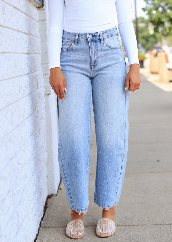 The Hudson Barrel Jeans - SUPER HIGH RISE