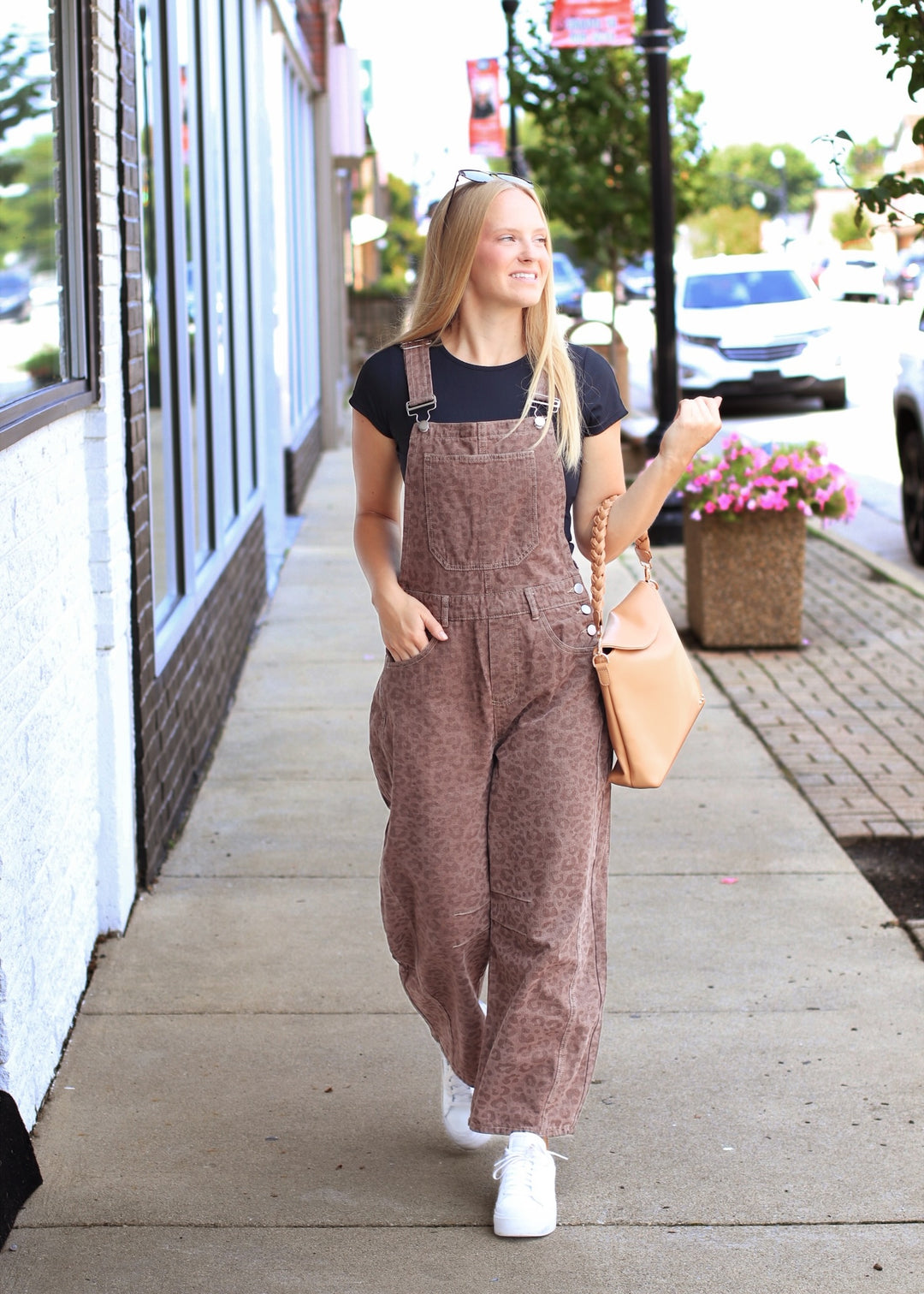 Leopard Barrel Overalls