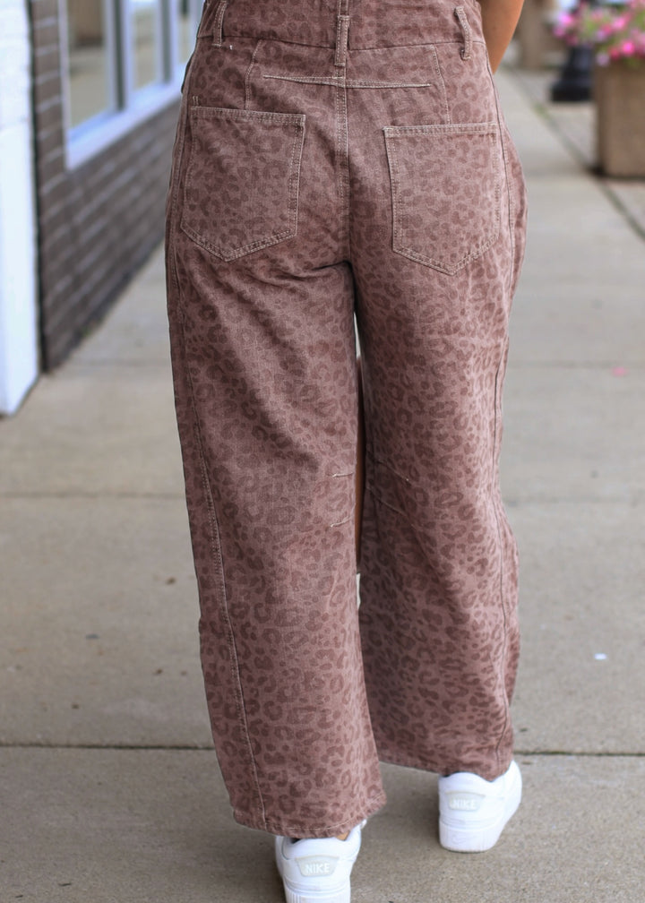 Leopard Barrel Overalls