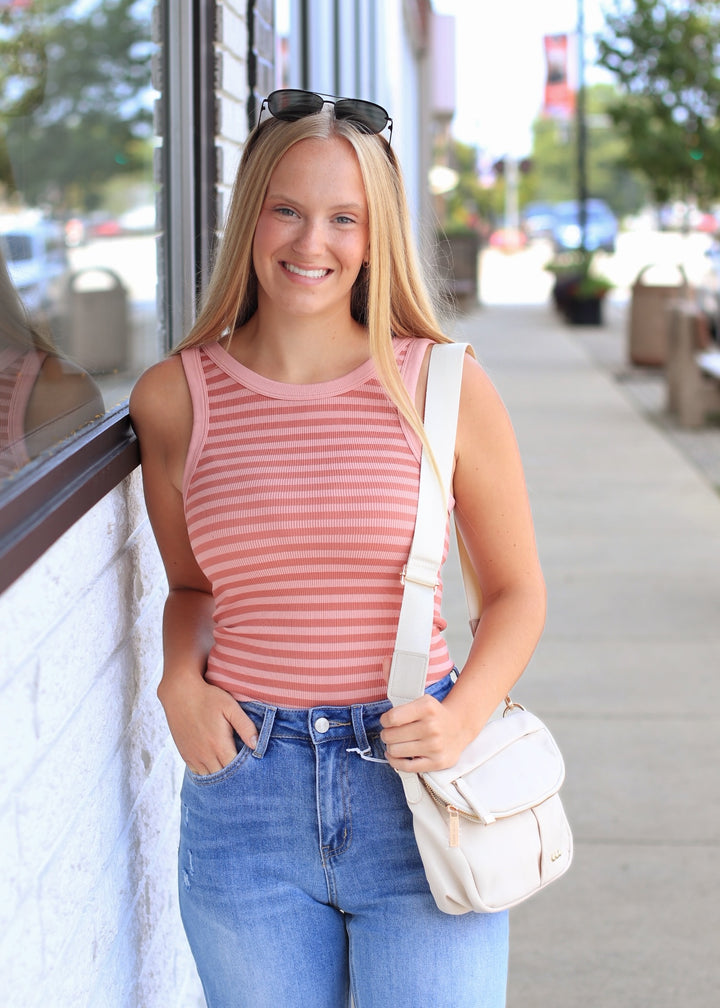 Reversible Tank Top in Ash Rose