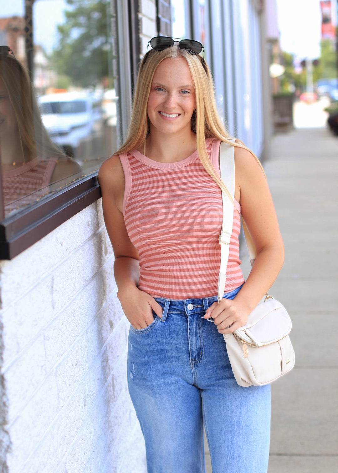 Reversible Tank Top in Ash Rose