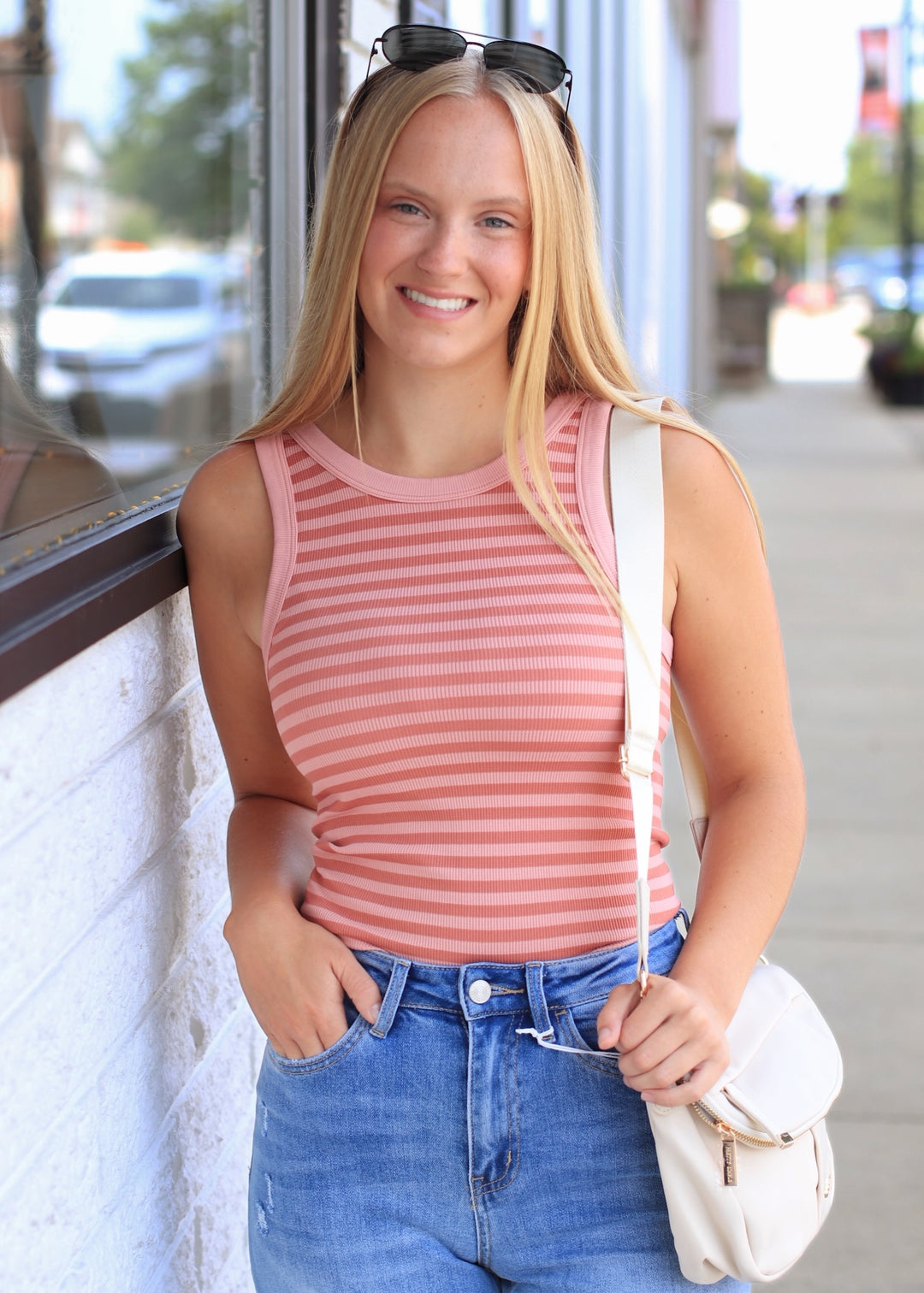 Reversible Tank Top in Ash Rose