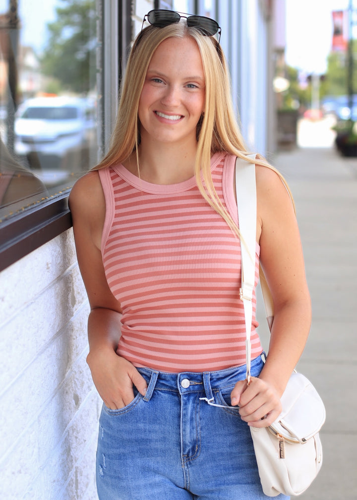 Reversible Tank Top in Ash Rose