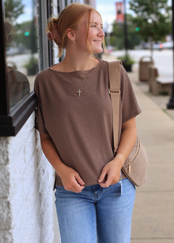 RESTOCK The Toffee Ribbed Top