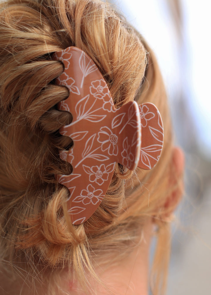 Floral Claw Clip