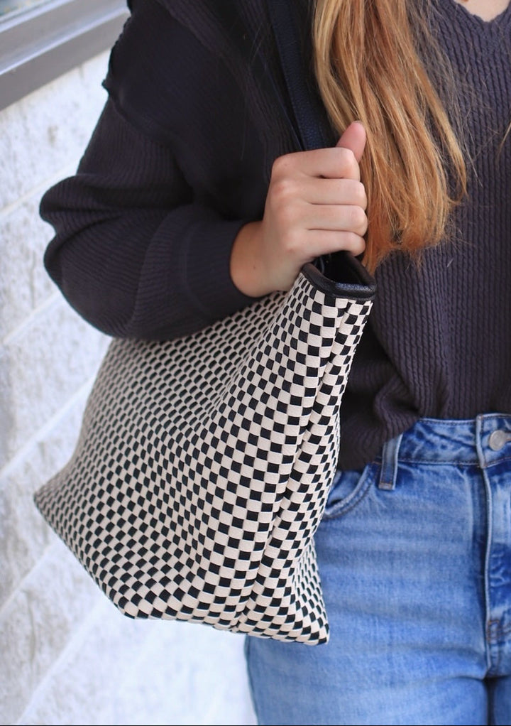 Woven Tiffany Organizer Tote Bag