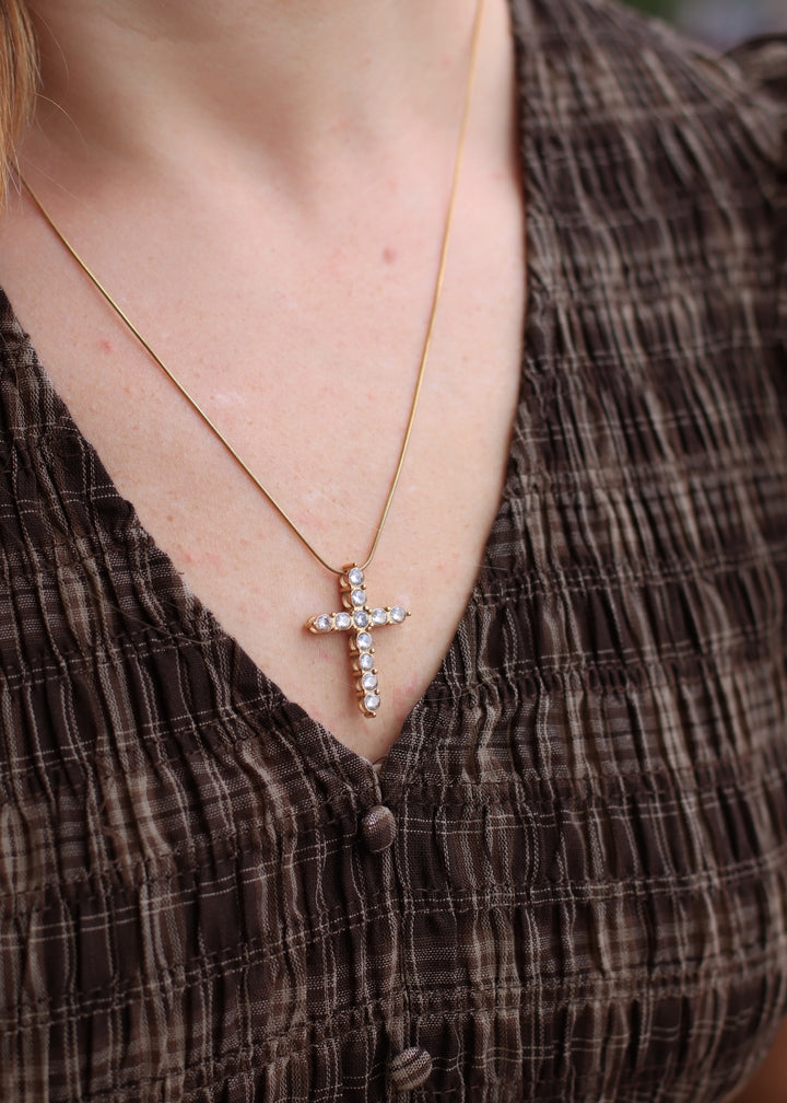 XL Diamond Cross Necklace