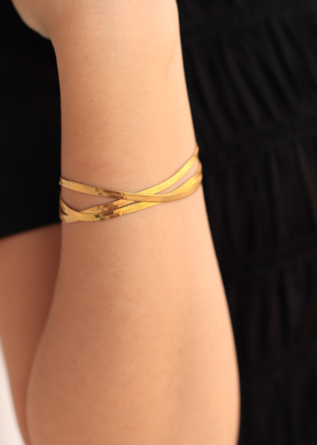 CLEARANCE FINAL SALE  Layered Snake Chain Bracelet with Chic Design