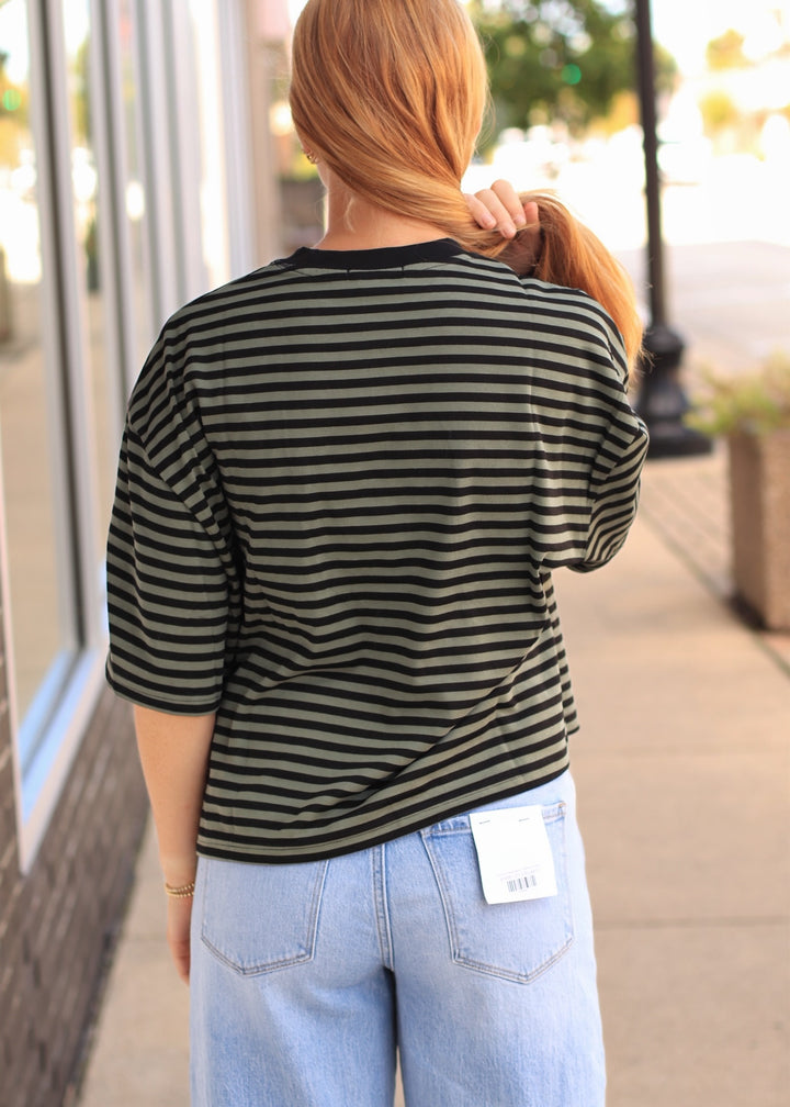 Lena Striped Relaxed-Fit Top