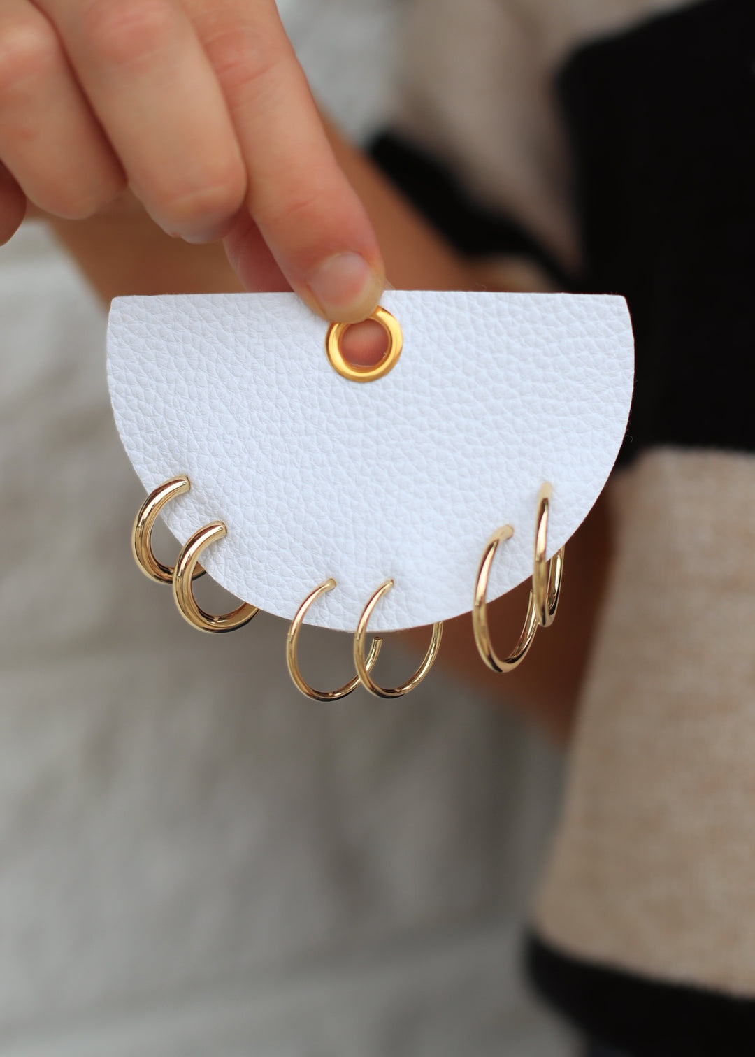 Assorted 6 Pair Hoop Earrings Set