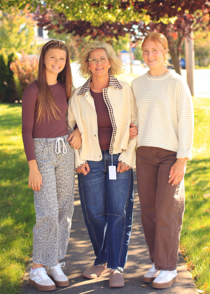The Jadeite Dark-Wash Barrel Jeans