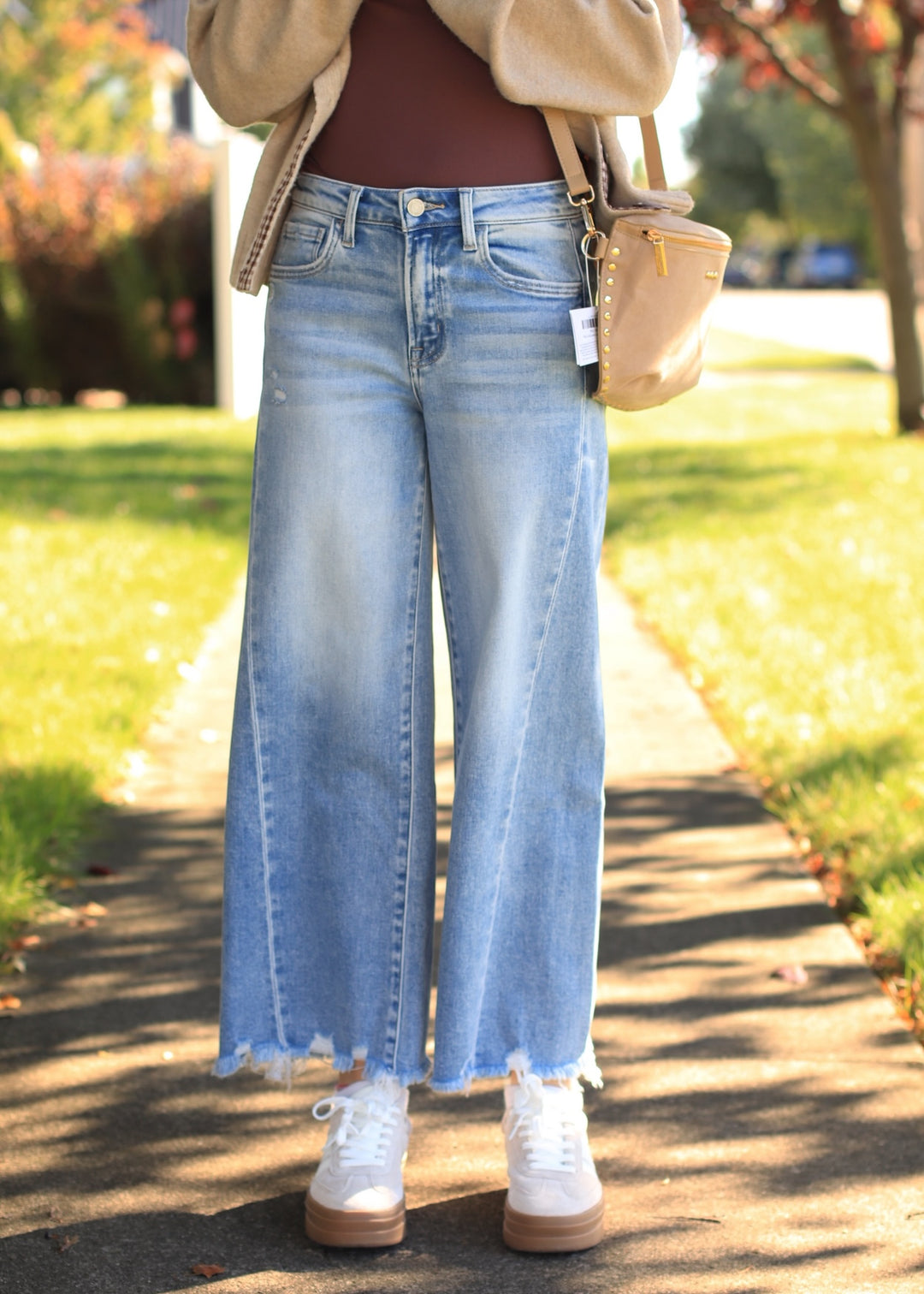 The Jaylen High Rise Crop Wide Leg Jeans