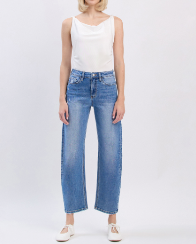 The Luna Barrel Leg Cropped Jeans