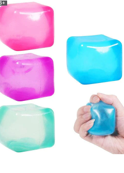 SugarSqueez Cube Squishy Fidget Sugar Stress Ball (1pc) Assorted Colors