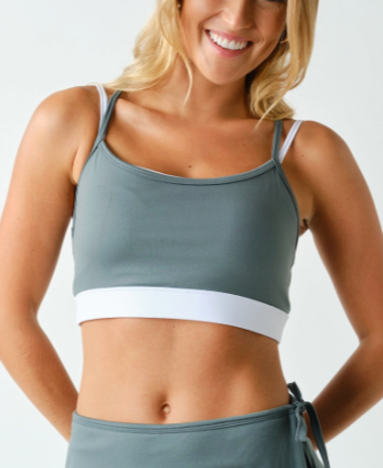 Venice Contrast Double Strap Sports Bra