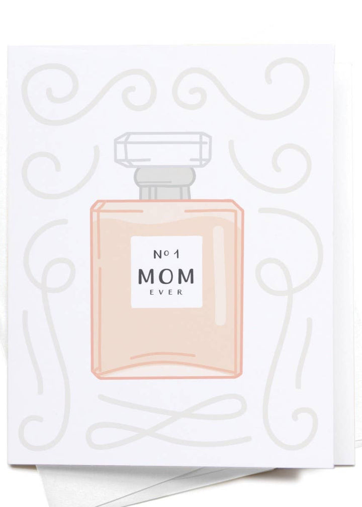 No. 1 Mom Ever Perfume Bottle Greeting Card