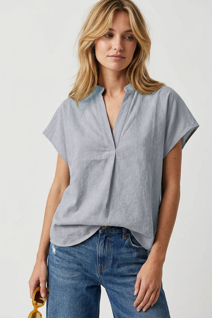 Soft Matte Drop Shoulder Blouse
