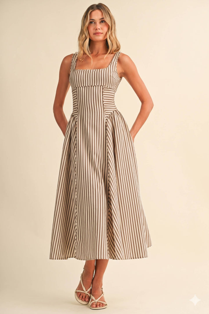 The Capri Midi Stripe Dress