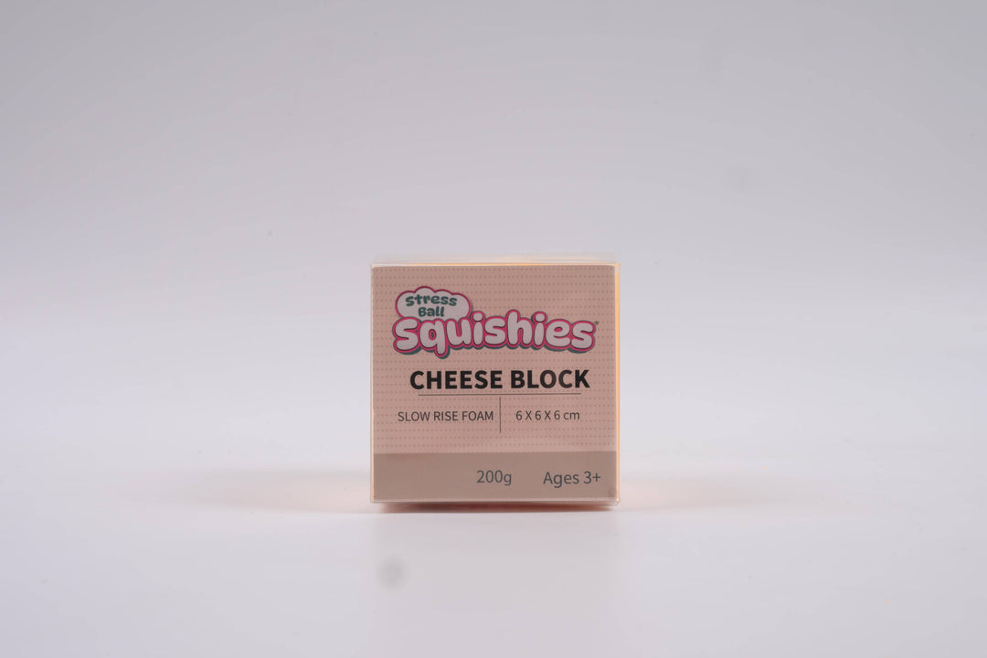 Cheese Cube Slow-Rise Squishy Fidget Toy (1pc)