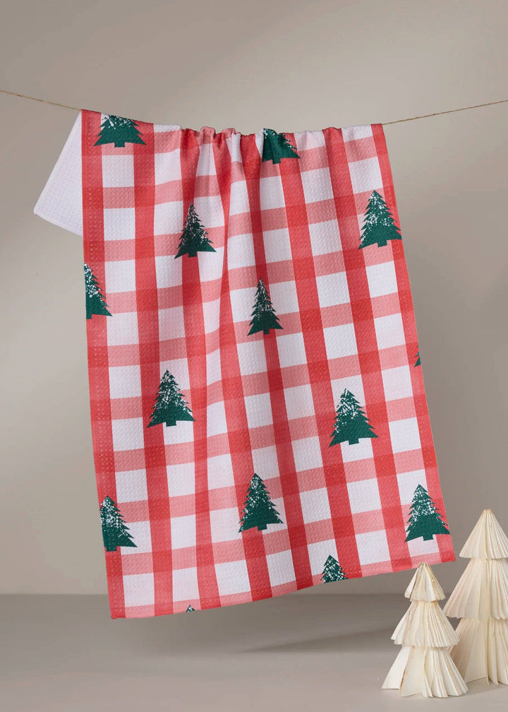 Christmas Pines Tea Towel