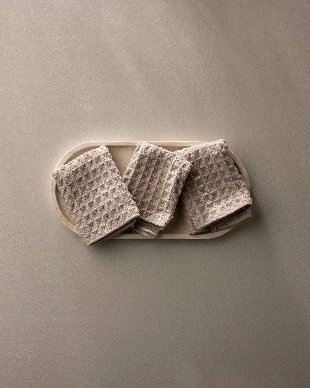 Taupe Waffle Washcloth Set
