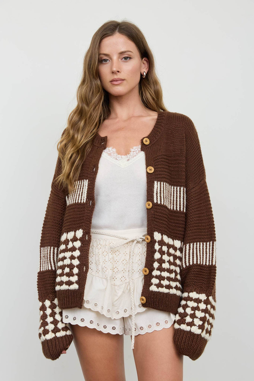 Butter Yellow Contrast Stripe Cardigan