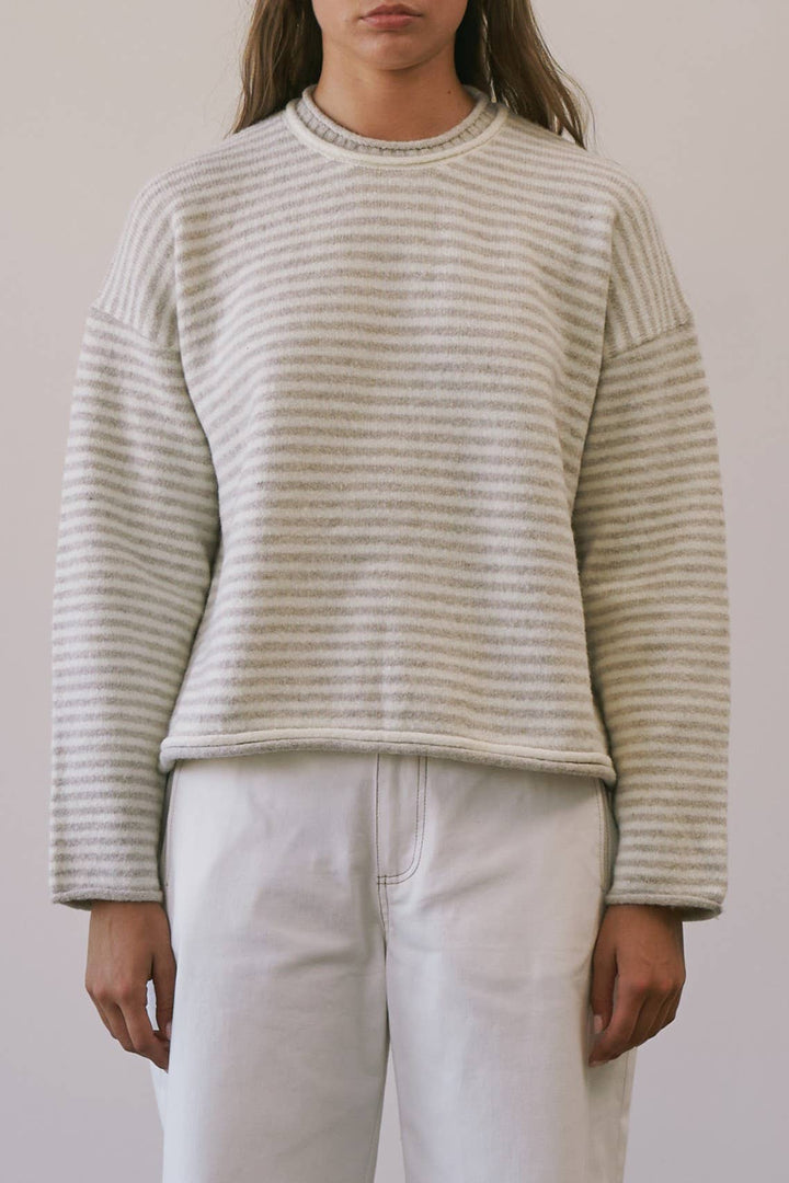 Trina Stripe Contrast Layered Roll Neck Sweater