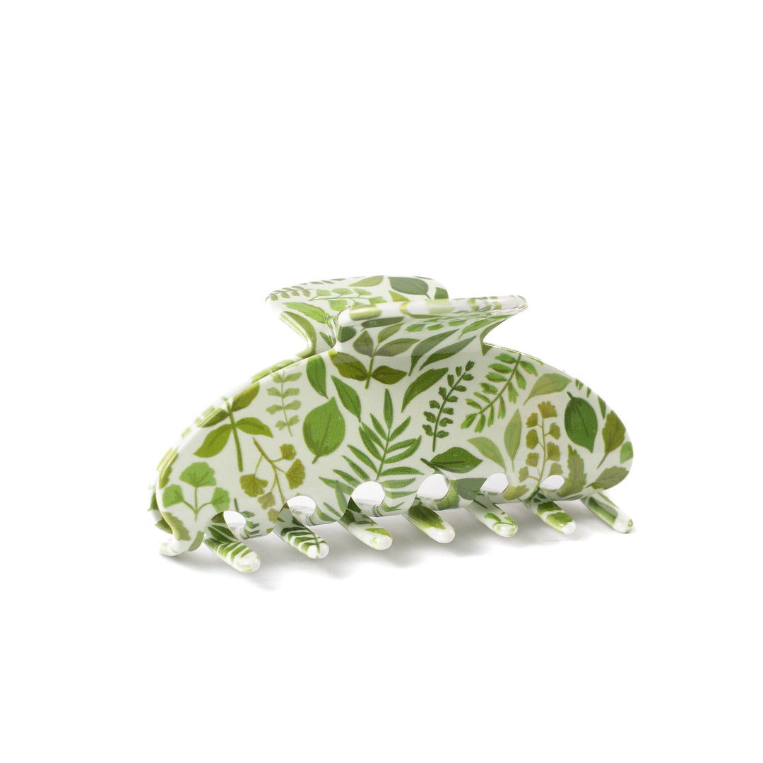 Floral Claw Clip Blue Stripes