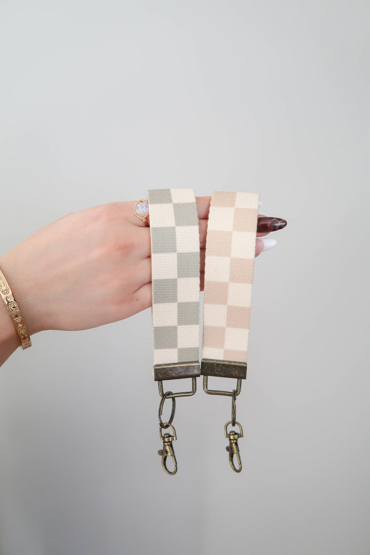 Canvas Wrist Keychain Lanyard, Key Wristlet