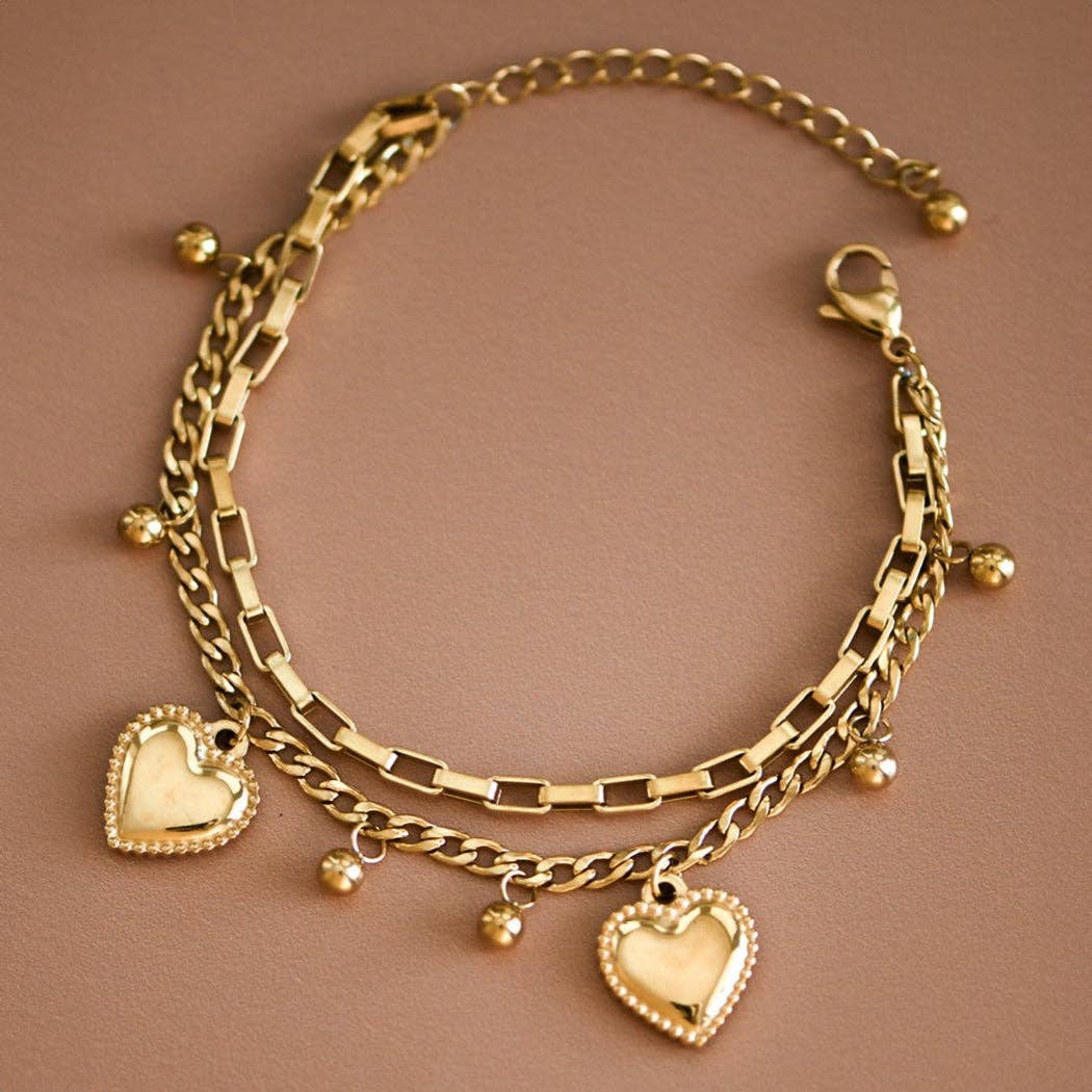 18K Gold Plated Waterproof Stainless Steel Chain Bracelet