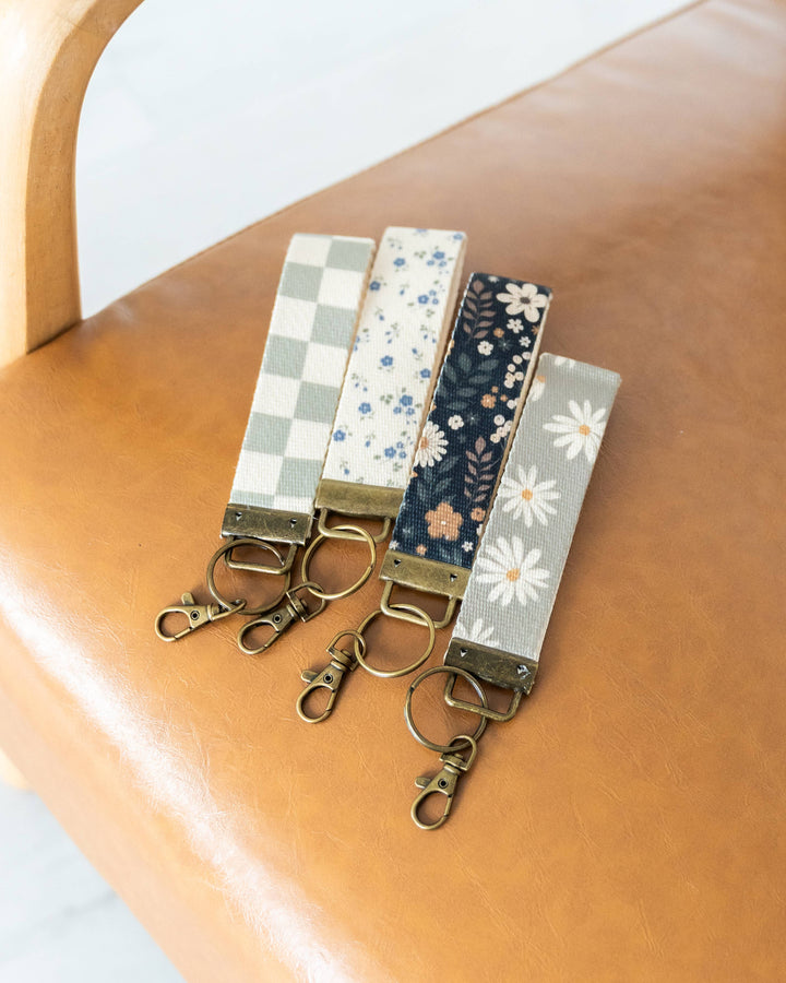 Canvas Wrist Keychain Lanyard, Key Wristlet