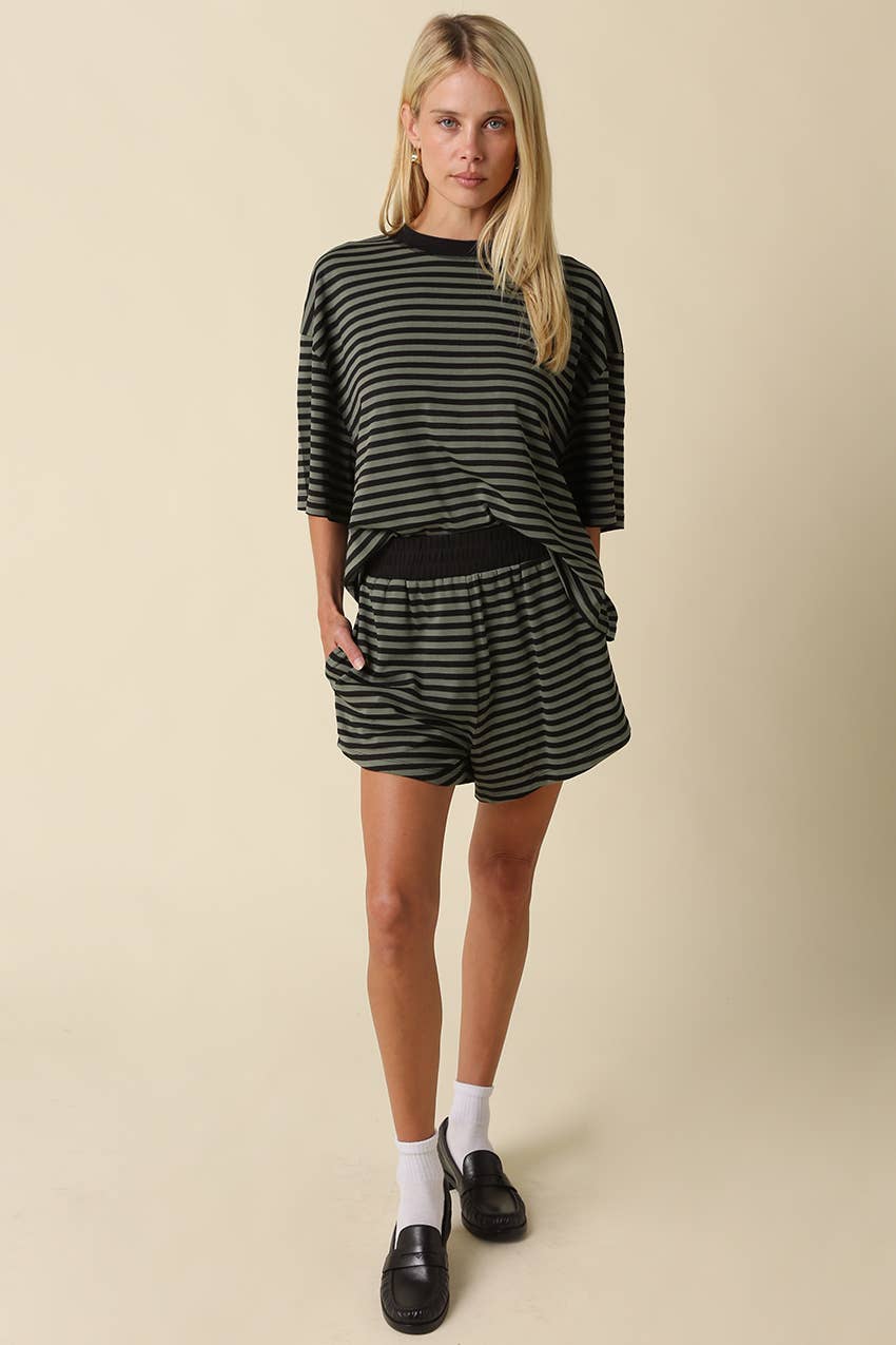 Lena Striped Relaxed-Fit Top